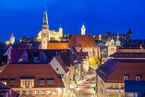 Nürnberg mit der Kaiserburg am Abend by dieterich-fotografie