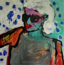 Frau in den schwarzen Brillen by Barbara Kroll