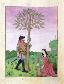 Ms Fr. Fv VI #1 fol.162v Drawing sap from a tree by Robinet Testard