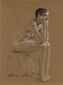 Pensive - Nude Study by RB von Rene Bui