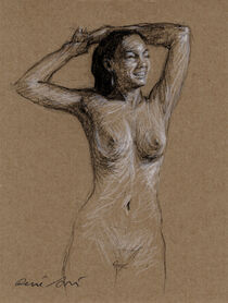 Morning Smiling - Nude Study by RB by Rene Bui