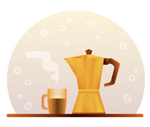Golden Coffee Pot by ynaya