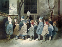 Schoolboys in the Playground  by Henri Bonaventure Monnier