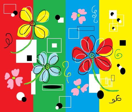 Color-block-blossoms