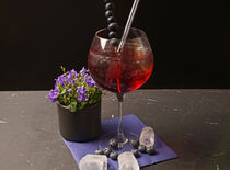 Blaubeeren Gin Date in Soda von babetts-bildergalerie