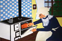 In der Küche - Acryl auf Leinwand by babetts-bildergalerie