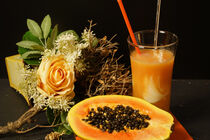 Orange Papaya Limette Smoothie mit Joghurt von babetts-bildergalerie