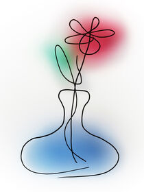 Vase mit Blume by Wolfgang Wittpahl