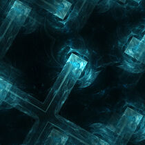 Fraktal Abstrakt blau by Nick Freund