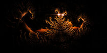 Fraktal Teufel mit leuchtenden Augen by Nick Freund