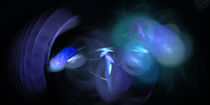 Fraktal Abstrakt blau lila von Nick Freund