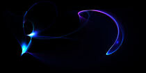 Fraktal Polarlichter in blau von Nick Freund