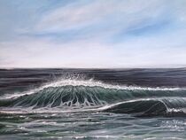 Gemälde vom Meer Smaragd gemalt von Anke Franikowski by Anke Franikowski
