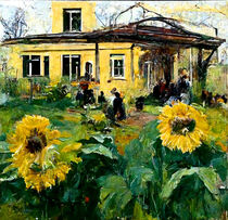 Sonnenblumen im Garten. Impressionismus. von havelmomente