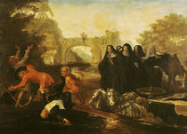 The Abbess of Etival Returning to Le Mans with Four Nuns by Jean de Coulom