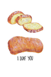 I loaf you Bred Illustration von Varvara Kurakina
