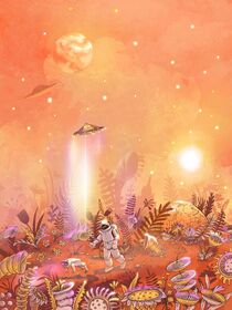 Explore Mars illustration von Varvara Kurakina