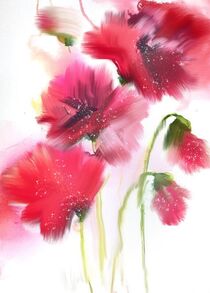 Rote Blumen 1 von Walter Kalfhues