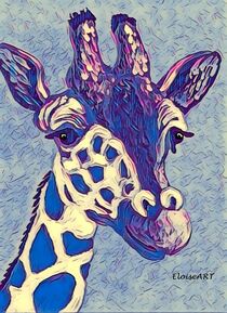 Blue Giraffe von eloiseart