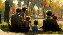 Family in the park by robian