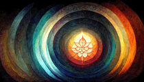 Colorful mandala illustration as spirituality concept von robian
