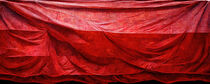 Red curtain with folds as background banner texture von robian