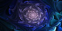 Fraktal Blume blau by Nick Freund