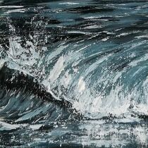 Meerbild, Gemälde Welle von Anke Franikowski von Anke Franikowski