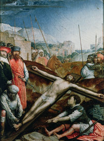 Christ Raised on the Cross von Juan de Flandes