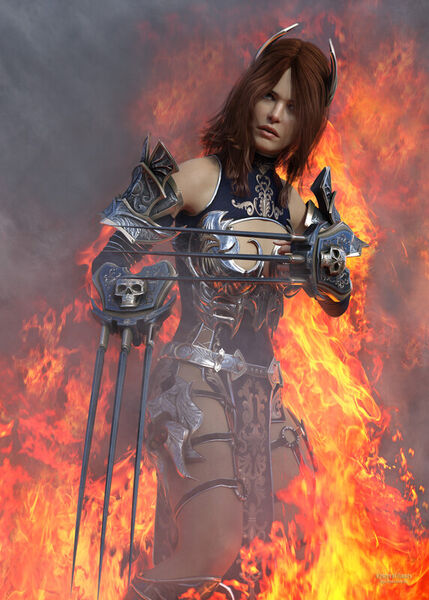 Fantasy-woman-warrior-queen-of-flames
