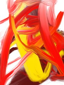 abstraction red yellow by Etienne Pixa
