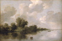 River Landscape by Salomon van Ruysdael