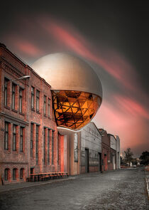 Niemeyer Sphere Leipzig im Sonnenuntergang by lichtbilder