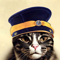 General Tucker - Cat with a sailor beret #1 by Digital Art Factory