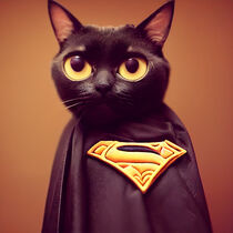 Super Simba - Cat with a superhero cape #2 von Digital Art Factory