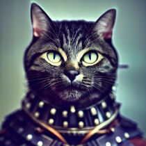 Luna - Cat wearing an armor #6 von Digital Art Factory