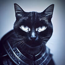 Twyla - Cat wearing an armor #2 von Digital Art Factory