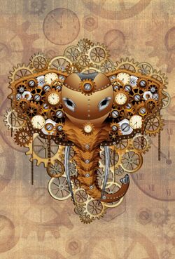 Steampunk-elephant-posters