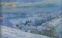 The Village of Herblay under snow von Albert-Charles Lebourg