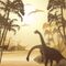 Dinosauri-su-spiaggia-tropicale-posters-1