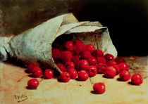 A spilled bag of cherries  by Antoine Vollon