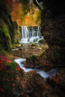 Wasserfall im Herbst von Stephan Hockenmaier