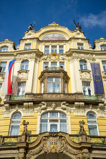 Art Nouveau building in Prague by Kostas Papaioannou