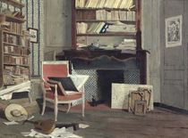 Interior of the Study of Doctor X  by Jean-Charles Cazin