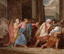 Jesus Driving the Merchants from the Temple  by Jean-Germain Drouais
