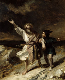 King Lear and the Fool in the Storm by Louis Boulanger