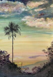 With palm tree by Myungja Anna Koh