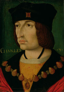 Portrait of Charles VIII  by Jean Bourdichon