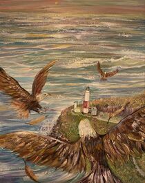 Montauk with eagles' flight by Myungja Anna Koh