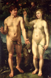 Adam and Eve by Hendrik Goltzius